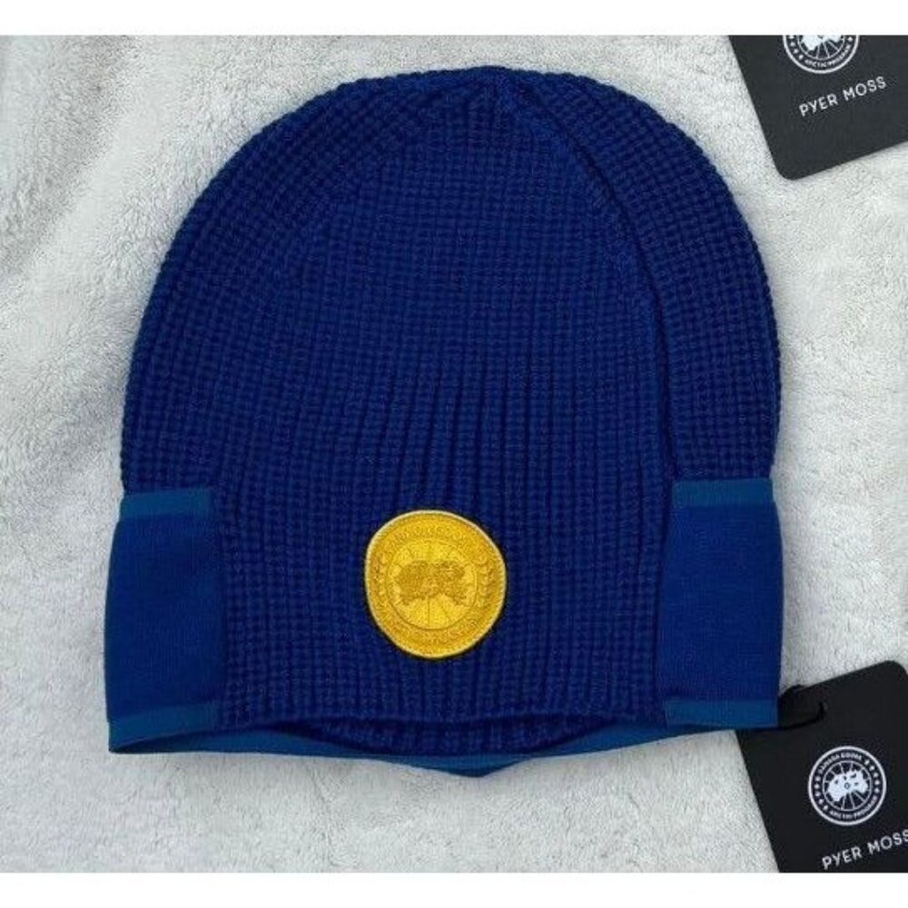Canada Goose x Pyer Moss Blue Wool Badge Beanie/Balaclava